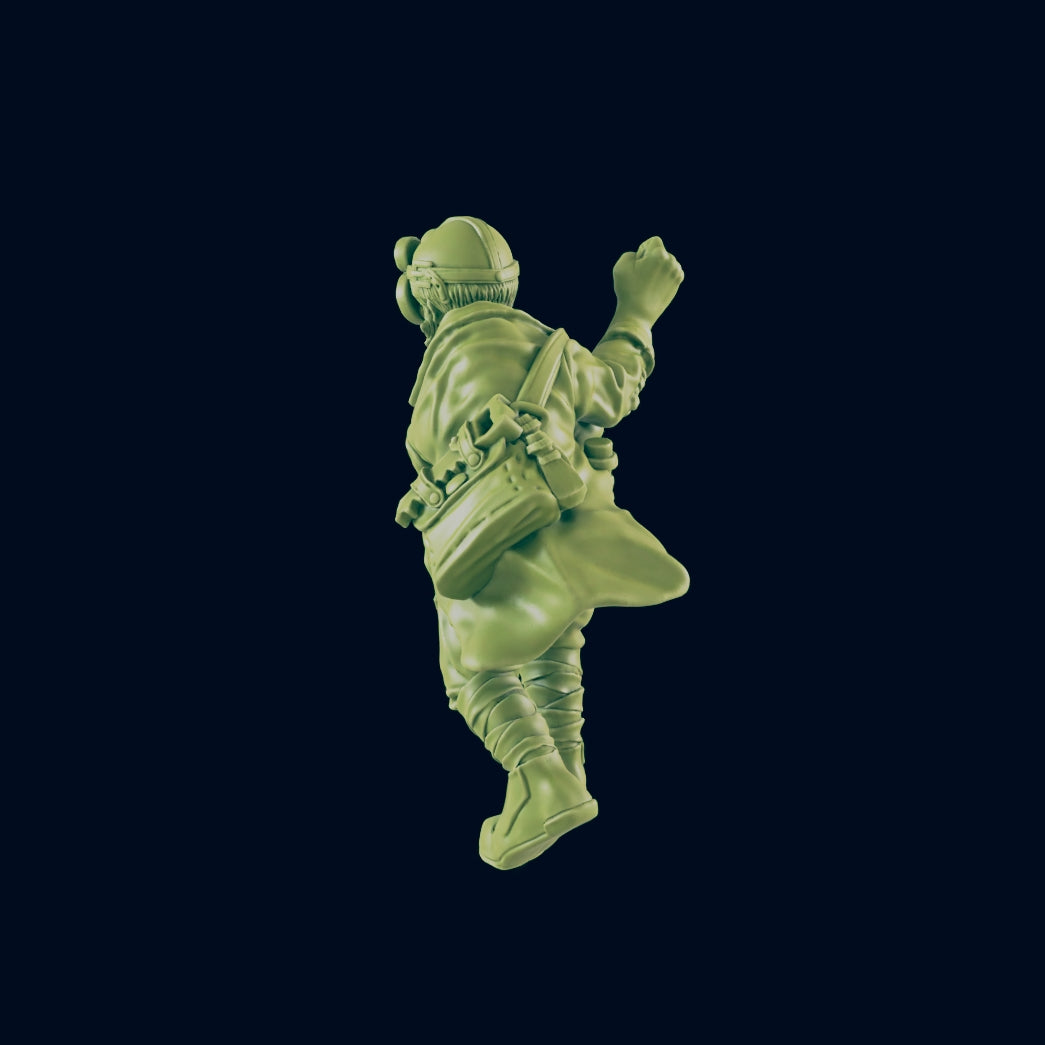 Travelling Wasteland Doctor | Field Medic | Post Apocalypse Bad Guy Miniature Figure | Wasteland Warfare Cyber Punk Dystopian Future | 32mm Scale Model