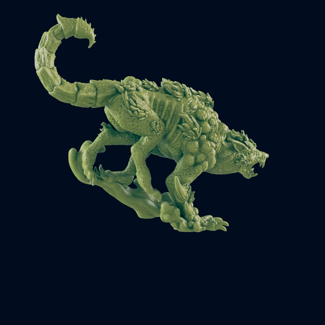 Wasteland Stalker | Mutant Wold Scorpion Beast | Post Apocalypse Bad Guy Miniature Figure | Wasteland Warfare Cyber Punk Dystopian Future | 32mm Scale Model