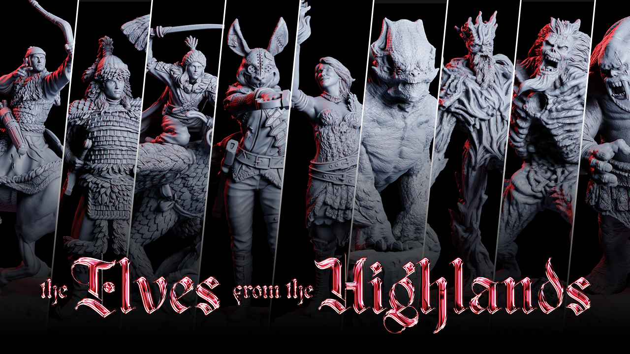 Highland Elf Fighter Mini Miniature Figure Model RPG Fantasy Games Dungeons & Dragons Tabletop Gaming