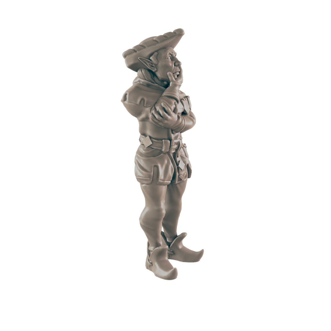 Elf Mini | Merchant Shopkeeper | Male Townsfolk NPC Figure | DnD Wargaming Mini | RPG Character | 32mm Scale Model | for Dungeons and Dragons, Pathfinder, etc.