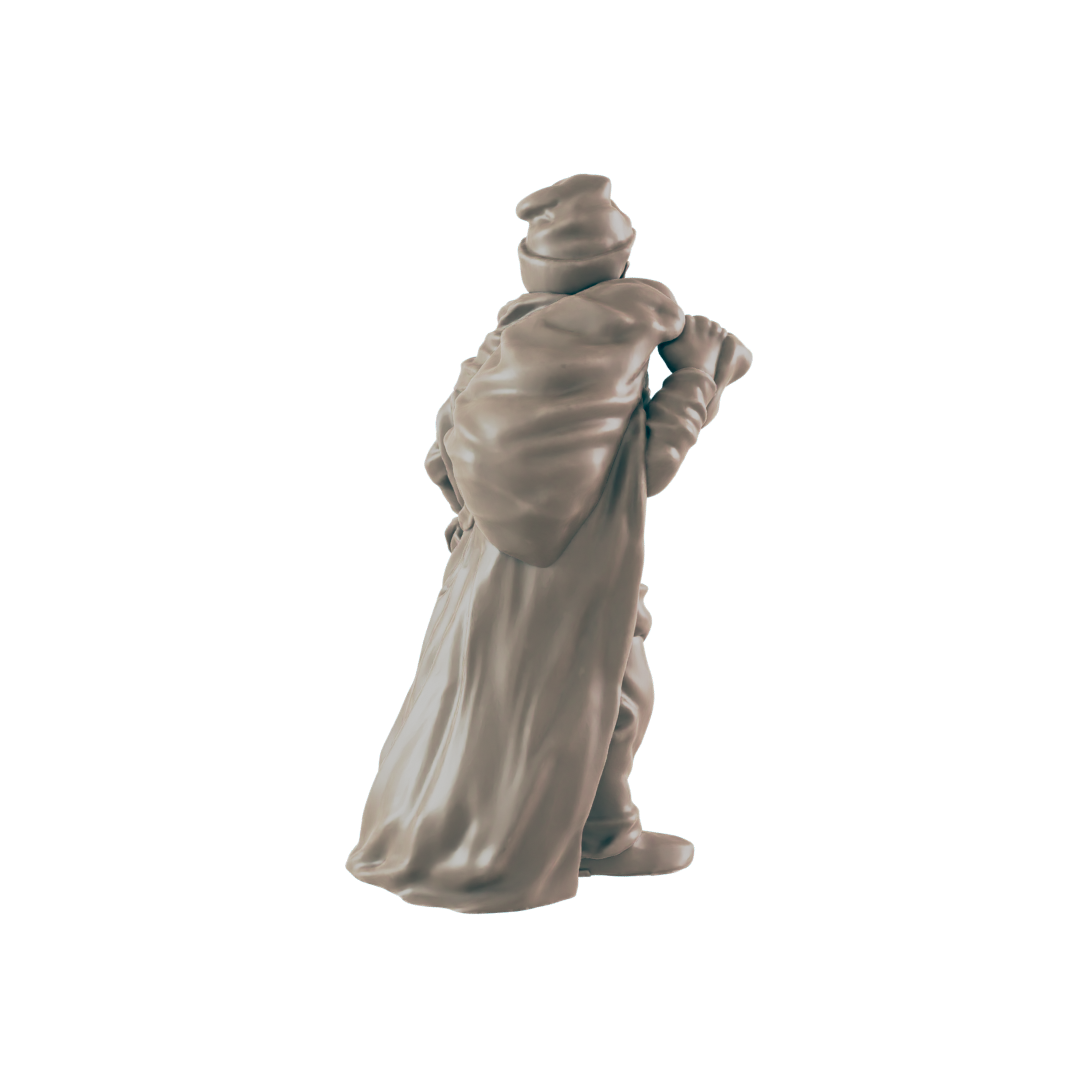 Half Orc Mini | Traveller | Male Monster Townsfolk NPC Figure | DnD Wargaming Mini | RPG Character | 32mm Scale Model | for Dungeons and Dragons, Pathfinder, etc.