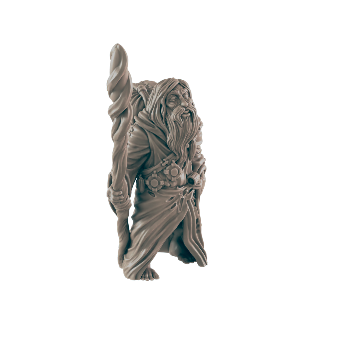 Human Mini | Travelling Wiseman | Male Townsfolk NPC Figure | DnD Wargaming Mini | RPG Character | 32mm Scale Model | for Dungeons and Dragons, Pathfinder, etc.