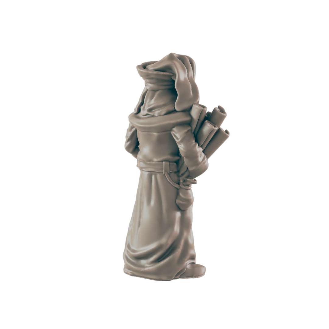 Human Mini | Professor Scholar | Male Townsfolk NPC Figure | DnD Wargaming Mini | RPG Character | 32mm Scale Model | for Dungeons and Dragons, Pathfinder, etc.