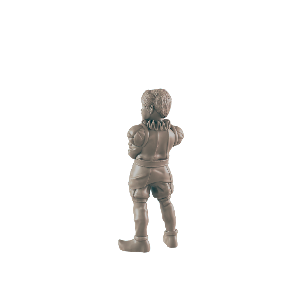 Human Mini | Child Prince Noble Royalty | Kid Male Townsfolk NPC Figure | DnD Wargaming Mini | RPG Character | 32mm Scale Model | for Dungeons and Dragons, Pathfinder, etc.