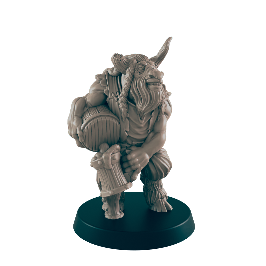 Minotaur Mini | Bartender | Male Monster Townsfolk NPC Figure | DnD Wargaming Mini | RPG Character | 32mm Scale Model | for Dungeons and Dragons, Pathfinder, etc.