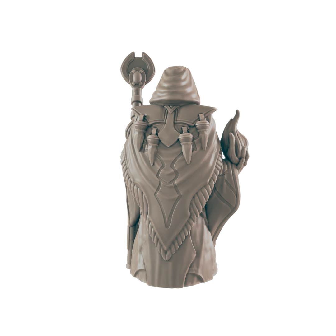 Retired Sorcerer Mini | Elderly Old Wizard | Dungeons and Dragons NPC Figure | Pathfinder DnD Wargaming RPG Character | 32mm Scale Model
