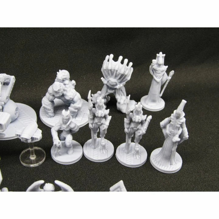 Sci Fi TTRPG 48pc Bulk Lot Mini Set Miniature Star Wars, Star Trek, Starfinder - Robots, Mutants, Humans, Droids & More