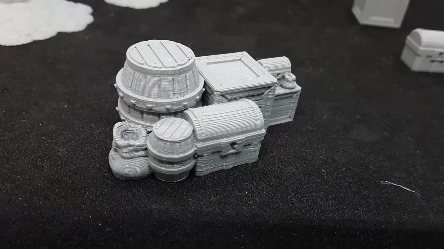 7 Piece Loot Treasure Markers Model UNPAINTED 28mm Fantasy Scatter Terrain for RPG Tabletop Fantasy Games Dungeons & Dragons 3D Printed