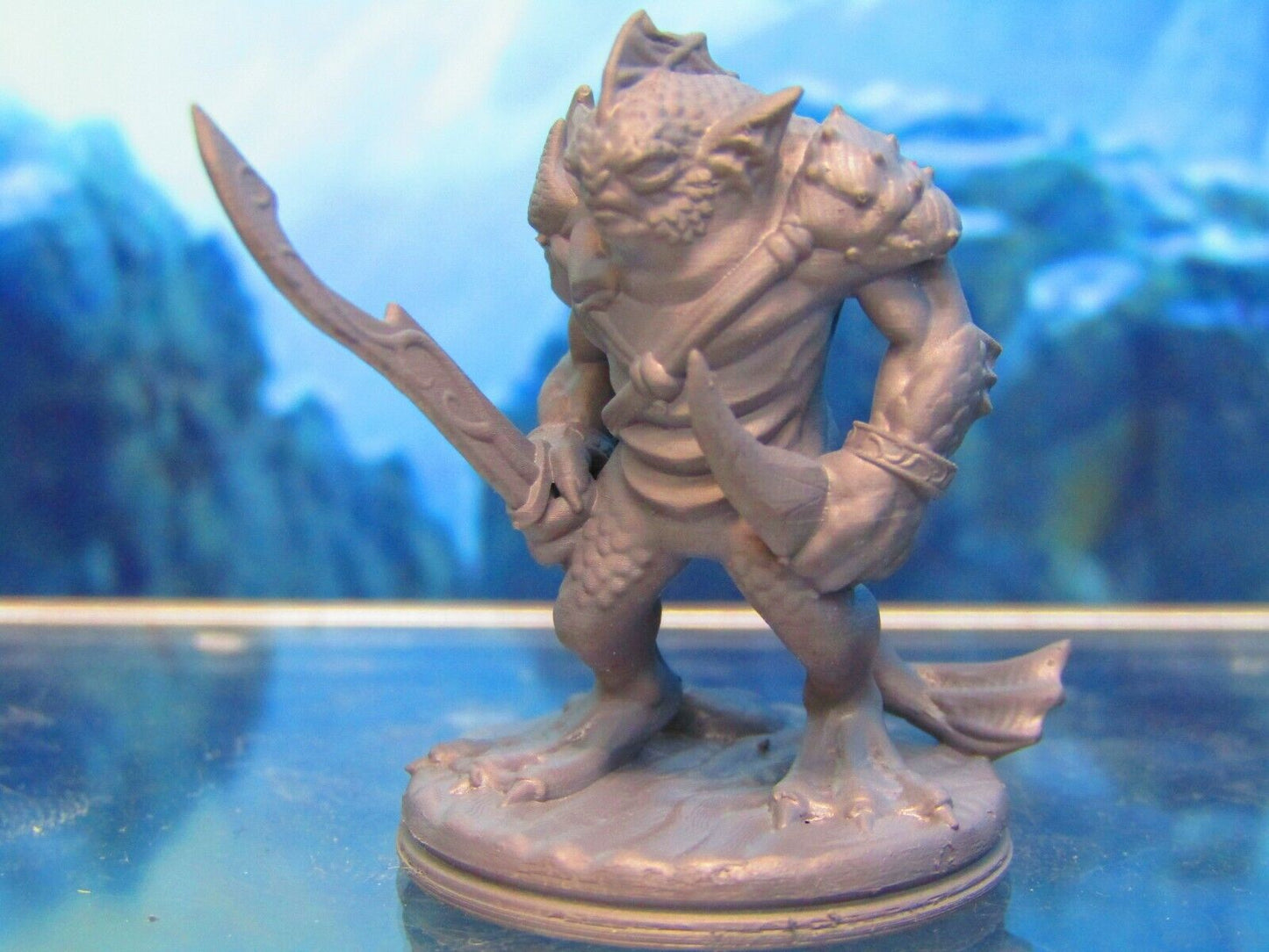 Sea Devil Warrior Soldier w/Sword/Dagger Mini Miniature Figure 3D Printed Model