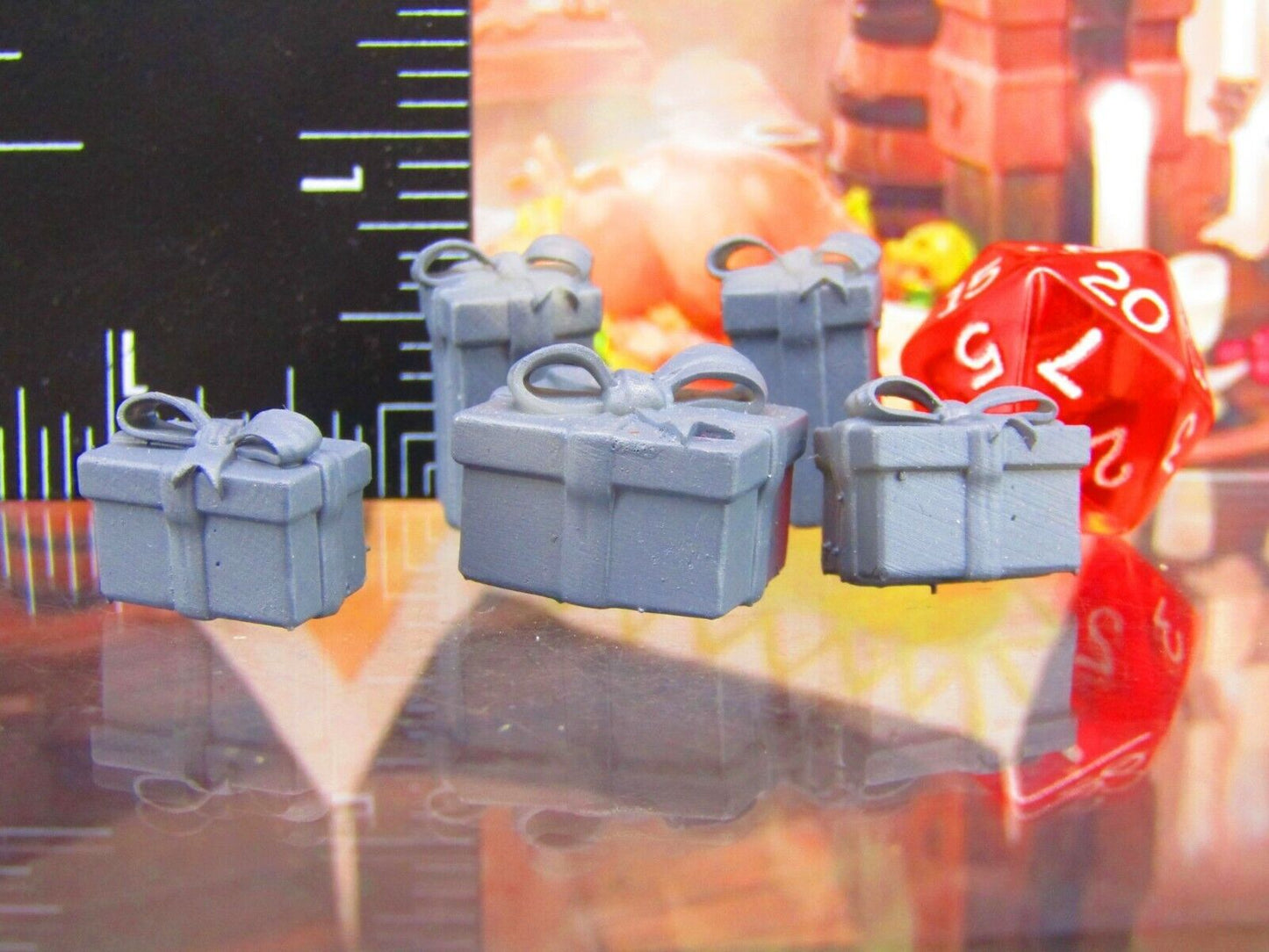 5x Christmas Presents Gifts Scatter Terrain Scenery Tabletop Gaming Mini
