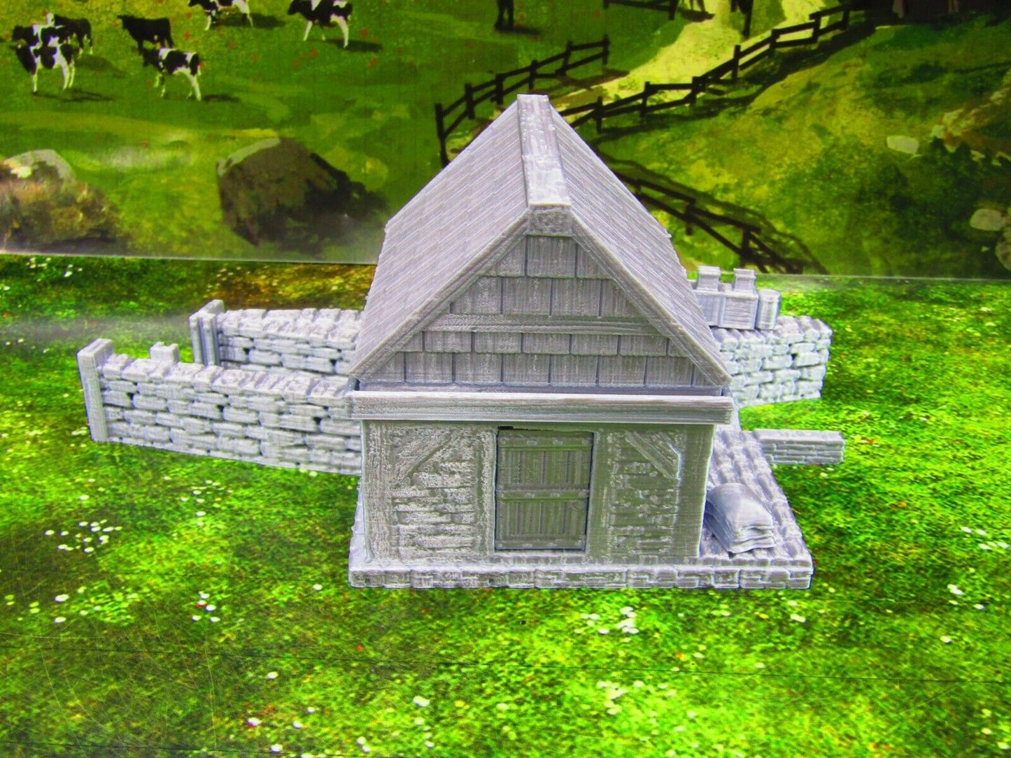 River Grist Mill Grainery Scatter Terrain Scenery 3D Printed Model 28/32mm Scale