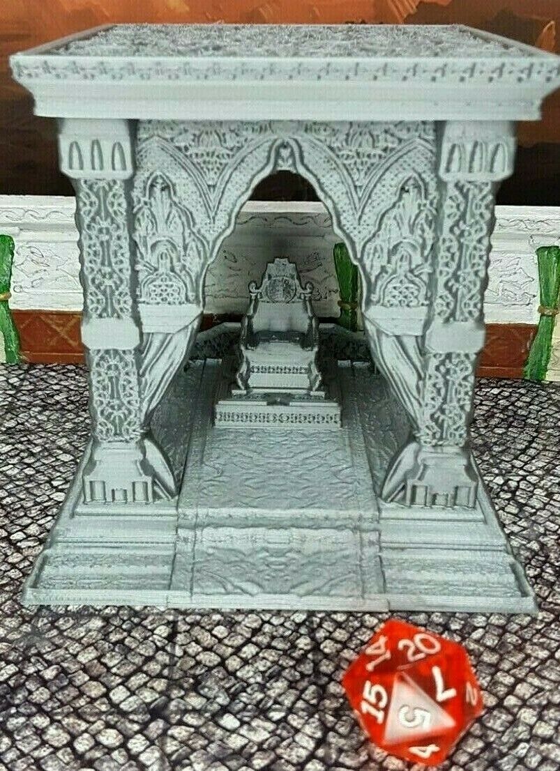 4 Piece Sultan/King's Throne & Dais Scatter Terrain Tabletop Scenery Gaming Mini