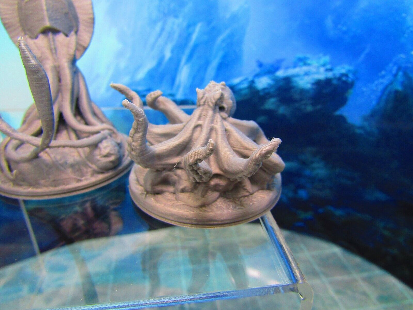 3pc Sea Creature Monster Set Mini Miniature 3D Printed Figure Model 28/32mm