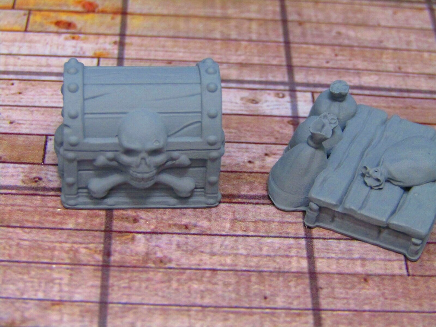 9p Ship Boat Shipping Cargo & Treasure Chests Loot Scenery Scatter Terrain Props