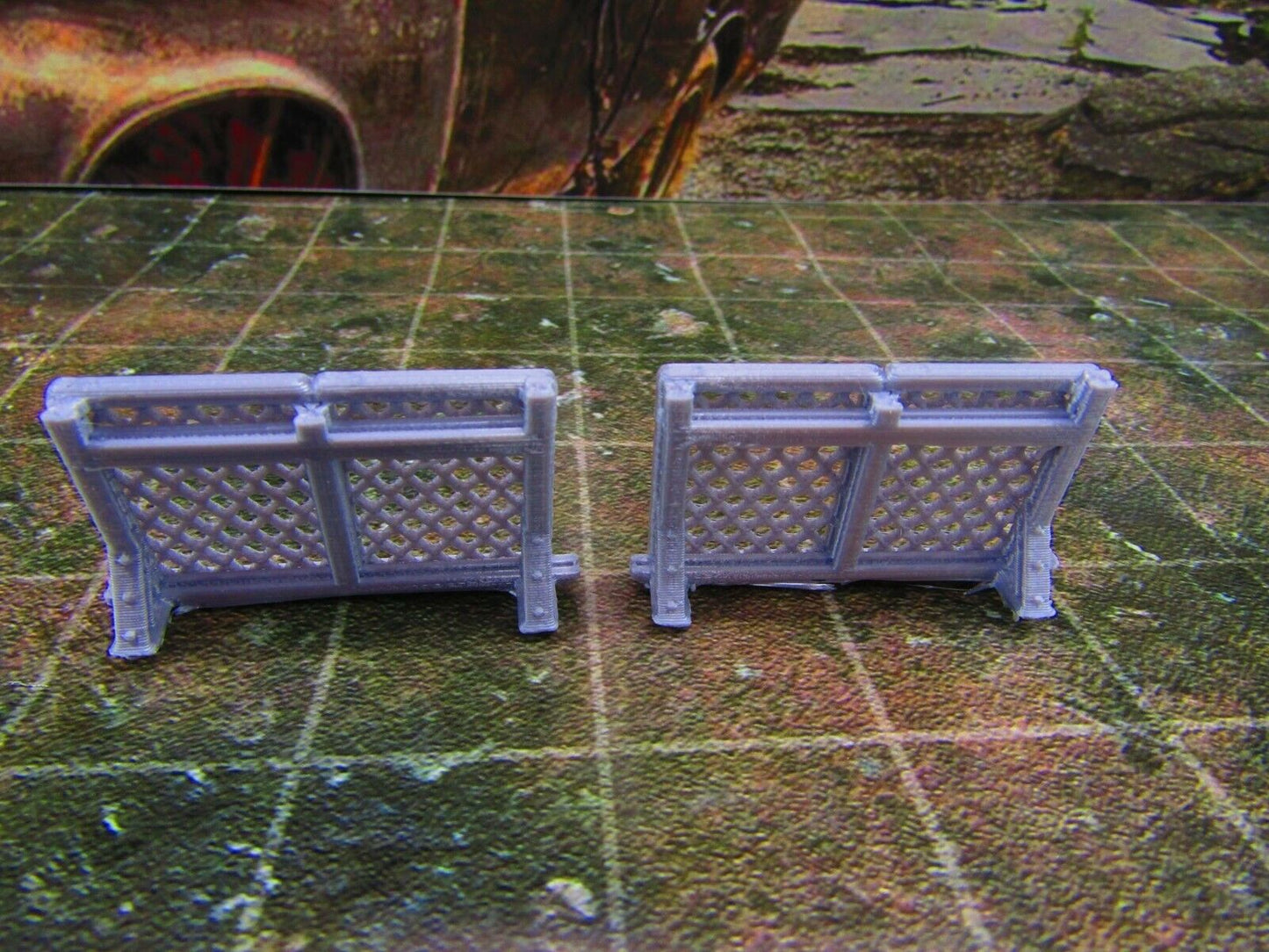 2pc Chainlink Fence Wall Barricade Sections Scatter Terrain Scenery Wasteland