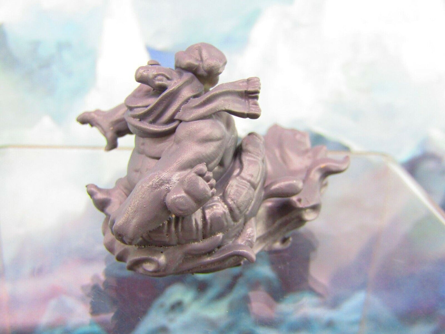 Winter Sledding Tortle Mini Miniature Figure 3D Printed Model 28/32mm Scale