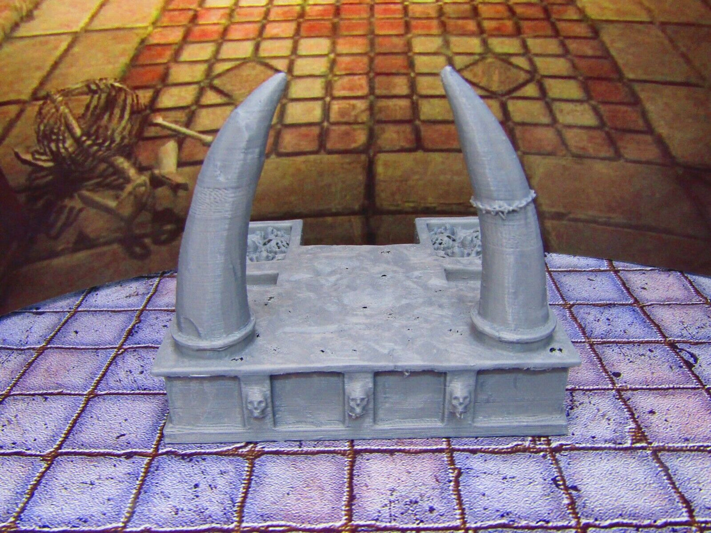 Cultists Sacrificial Torture Altar Stage w/ Bone & Blood Scenery Scatter Terrain