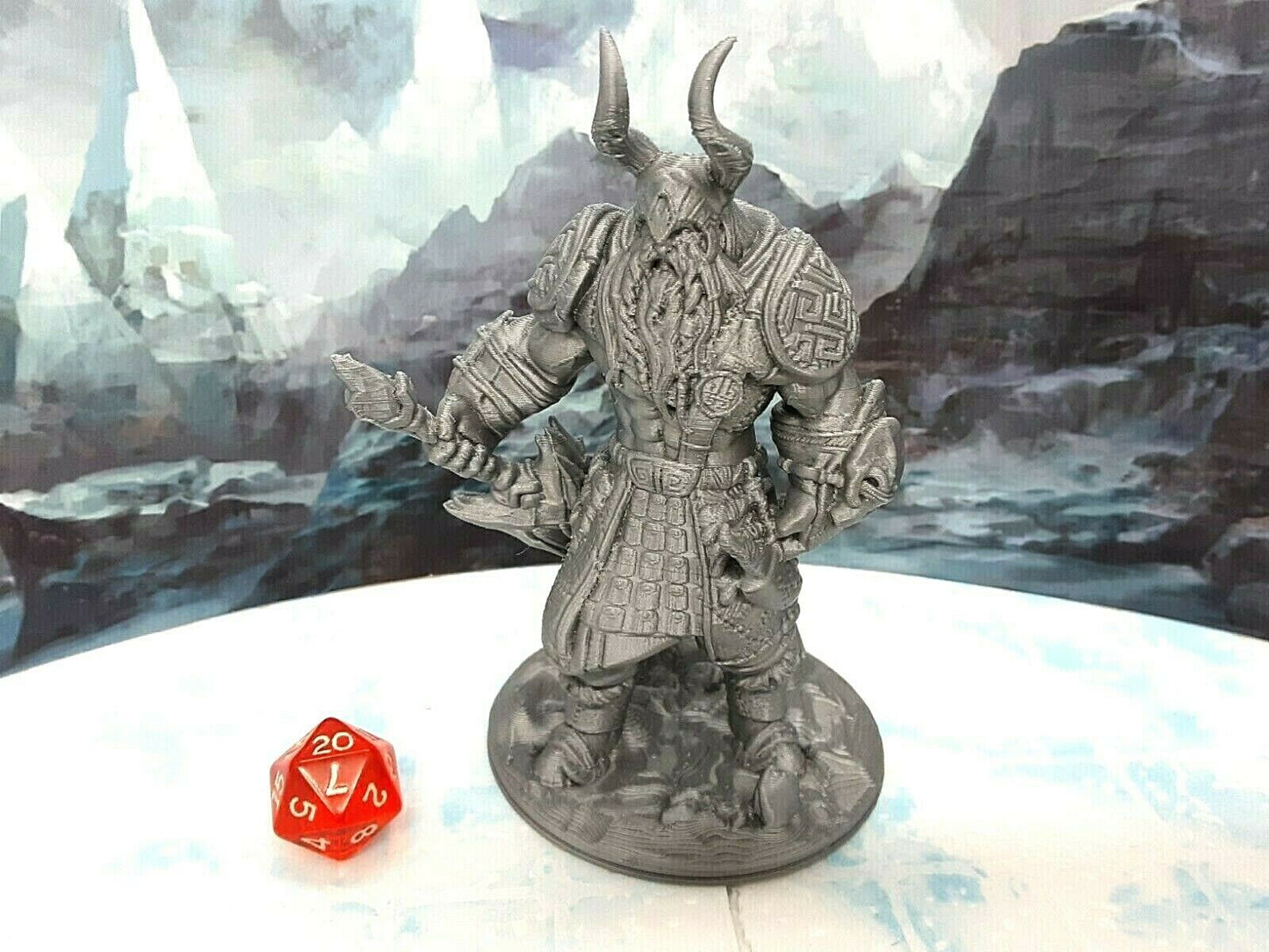 Frost Giant Pair Miniature Mini Figure Fantasy Tabletop Game Dungeons & Dragons