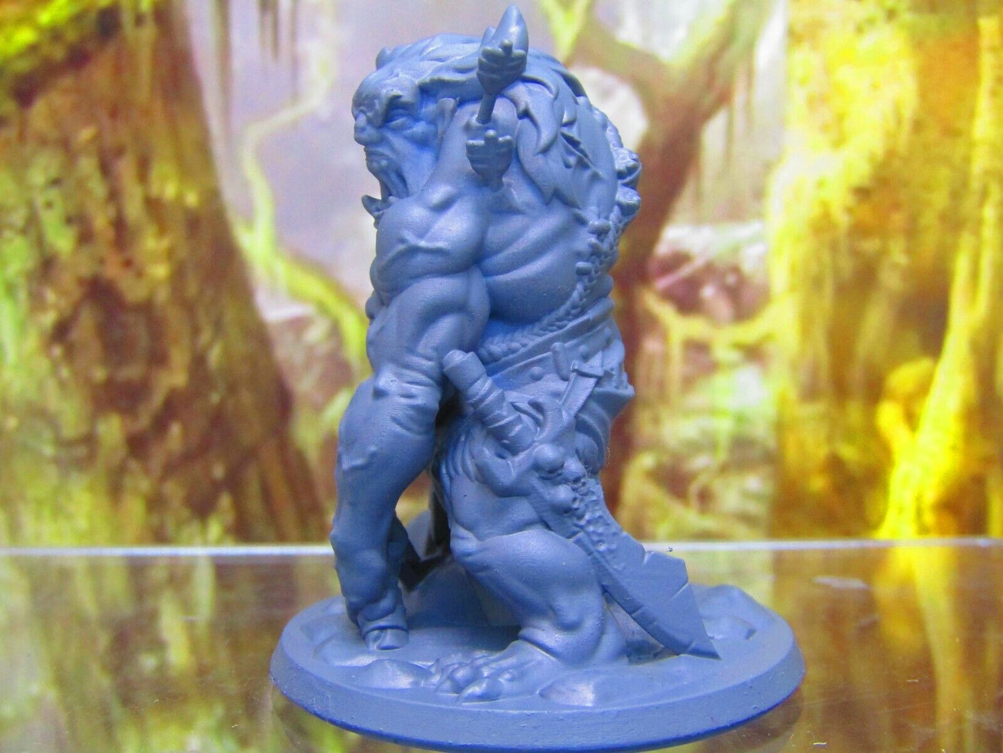 Roaring Horned Troll Mini Miniature Figure 3D Printed Model 28/32mm Scale