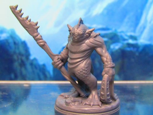 Sea Devil Warrior Soldier w/ Spear/Net Mini Miniature Figure 3D Printed Model