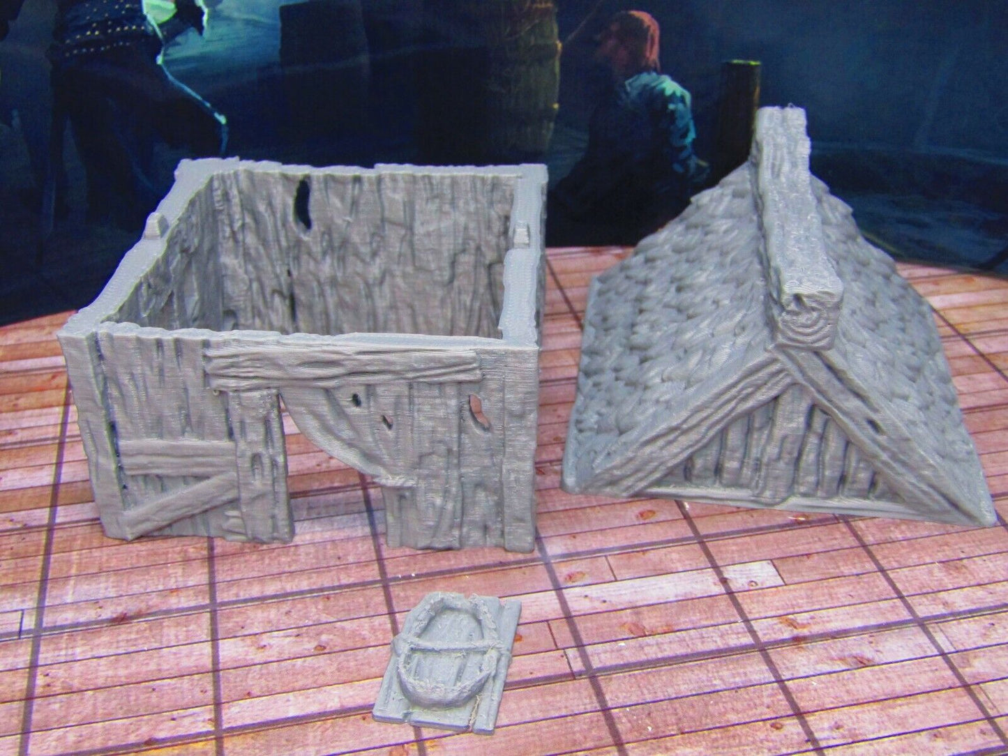 Fisherman's Shack with Shark Jaw & Removeable Roof Scenery Scatter Terrain Props
