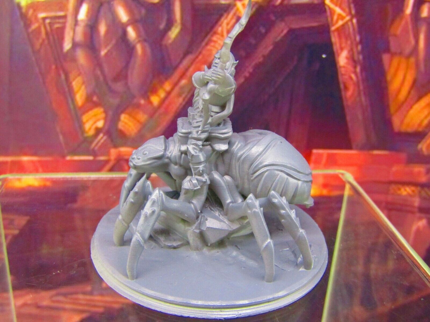 Spider Mounted Dark Elf Archer Bowman Warrior Mini Miniature Figure 3D Printed