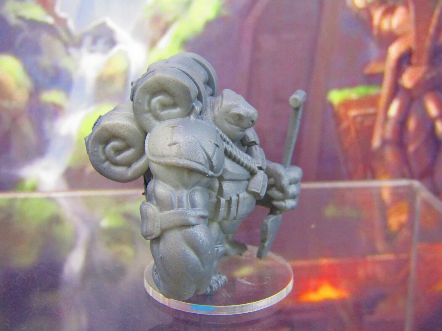 Tortle Miner w/ Shovel Turtle Man Race Mini Miniature Figure 3D Printed Model