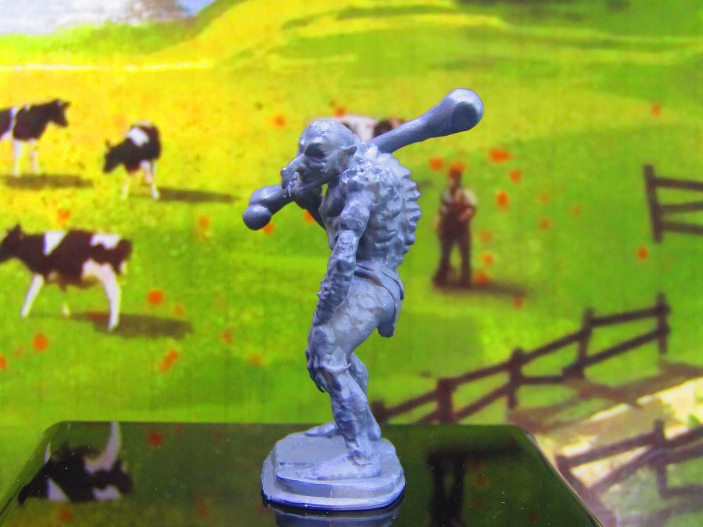 Skinny Troll W/ Club Monster Encounter Mini Miniature Model Character Figure