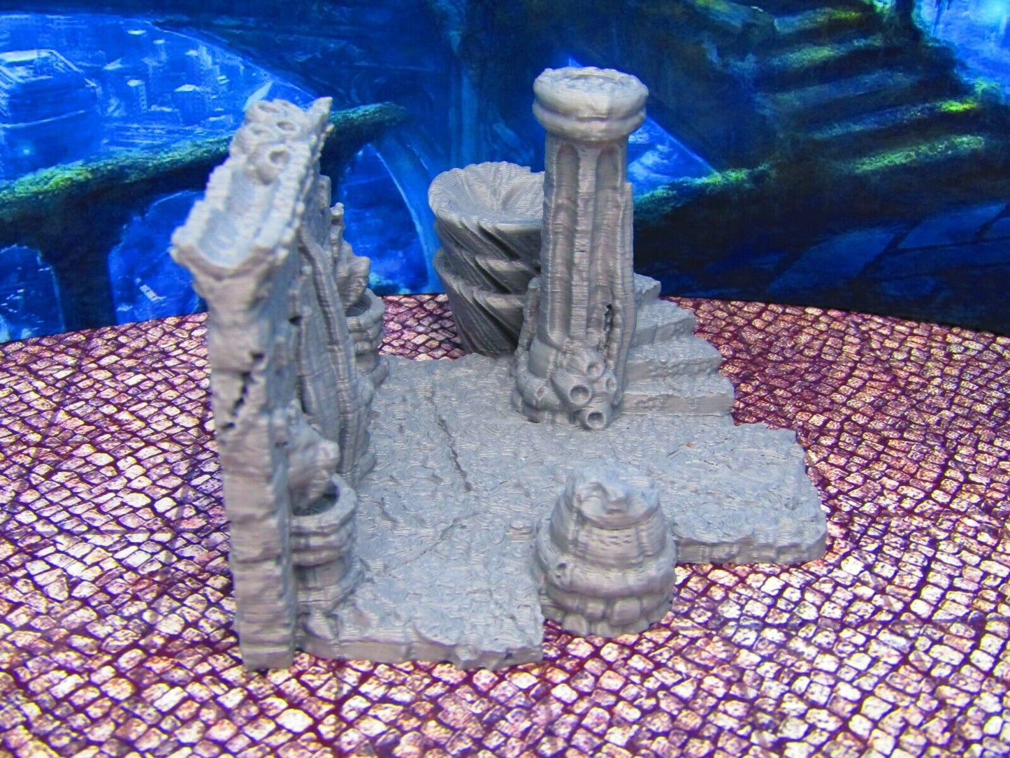Atlantis Deep Sea Roman Style Bathhouse Scenery Scatter Terrain Props 3D Printed