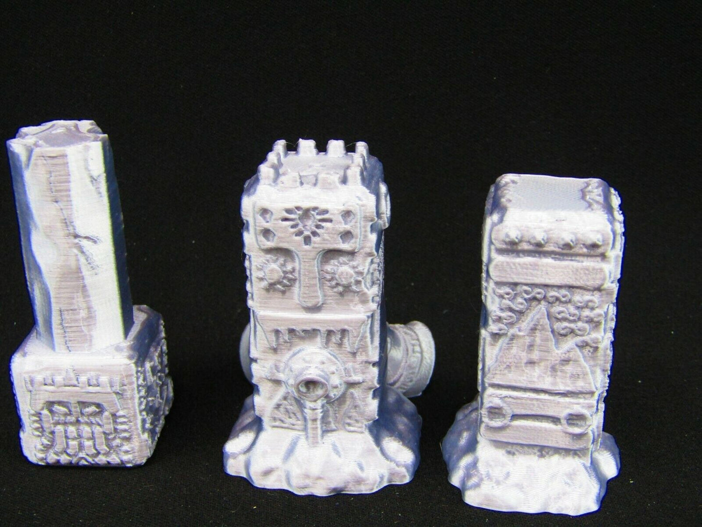 Warning Horn and Decorated Ancient Columns Scatter Terrain Scenery 3D Printed