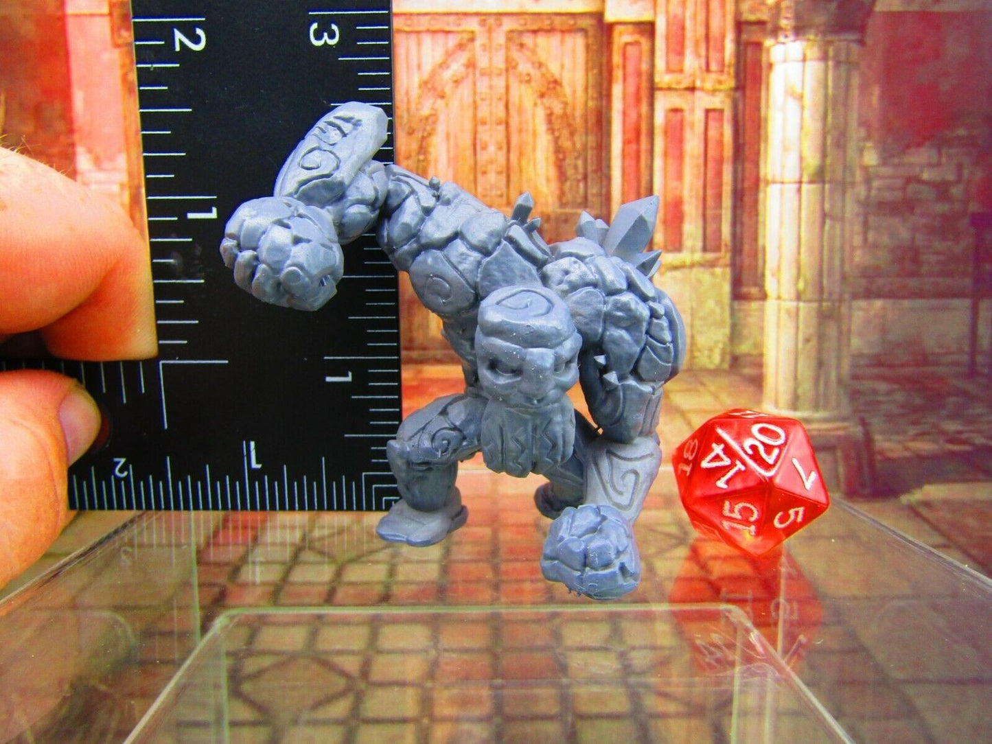 Rock Golem Monster Mini Miniature Figure 3D Printed Model 28/32mm Scale RPG