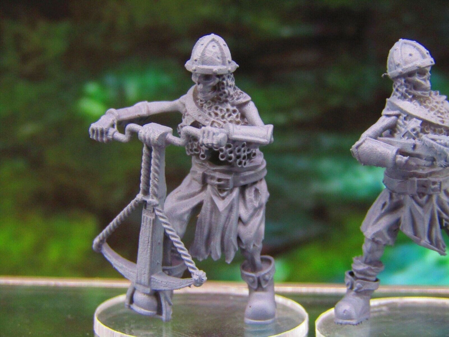 2pc Undead Skeletons Archers Crossbowmen Soldiers Mini Miniatures 3D Print