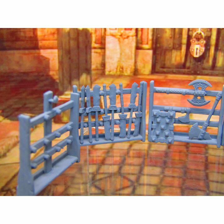 Set of 5 Weapon Racks Scatter Terrain Scenery Props Miniatures