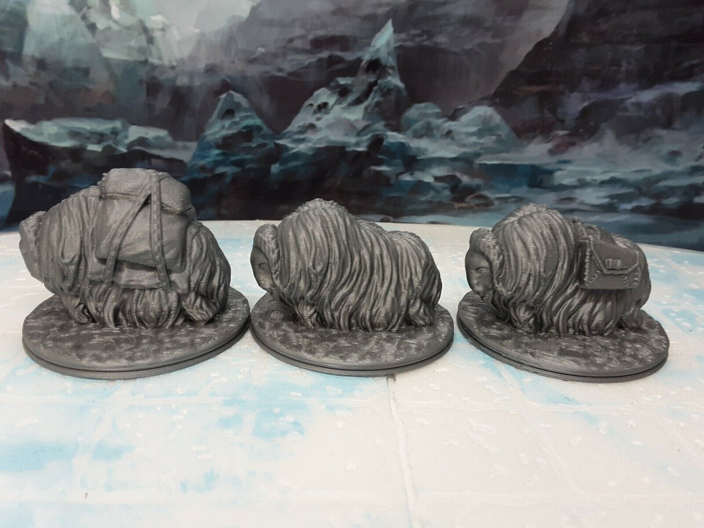 Pack Yacks Lot Miniature Mini Figure Tabletop Game Piece Dungeons & Dragons D&D