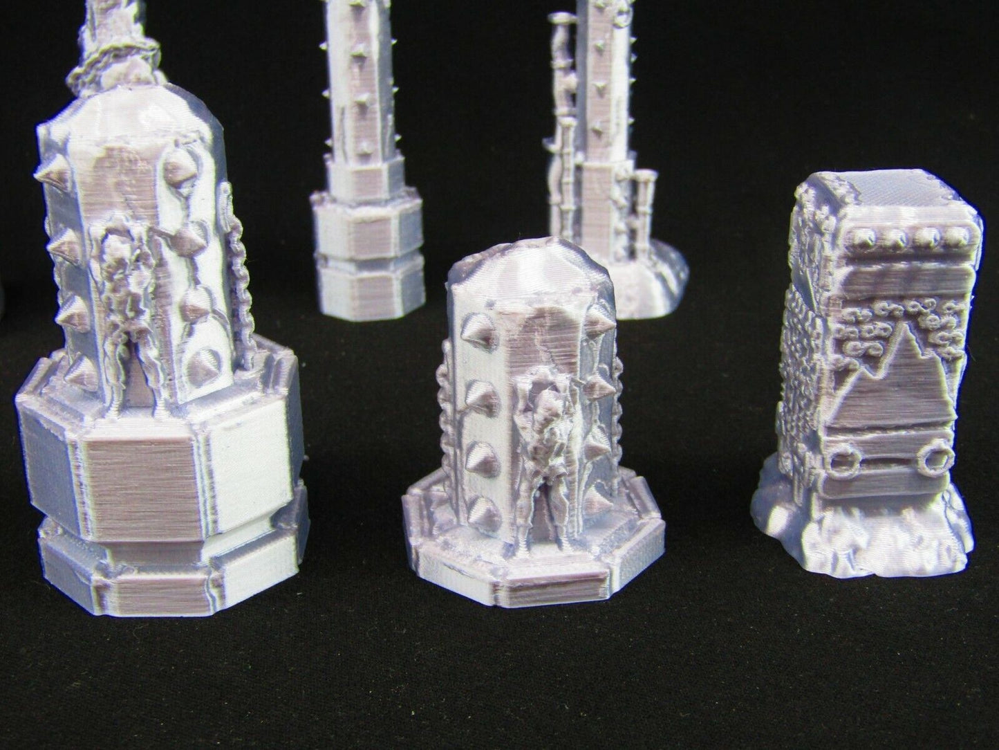 12pc Various Dungeon Pillars Set Scatter Terrain Scenery 3D Printed Mini