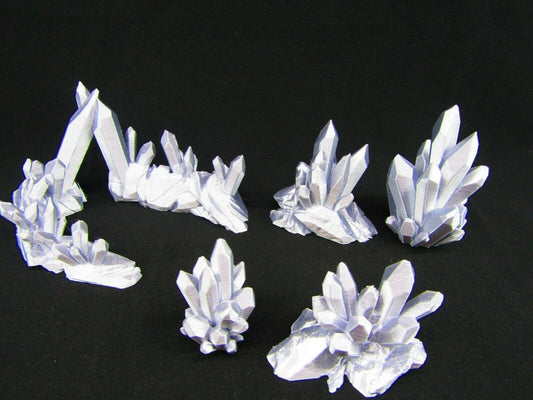 5pc Crystal Stalagmite Scatter Terrain Scenery 3D Printed Mini Miniature Model