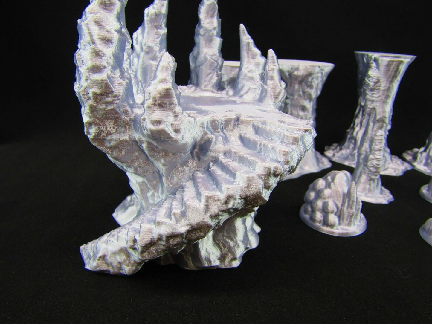 Spider Lair w/ Nests & Wrapped Bodies Scatter Terrain Scenery 3D Printed Mini