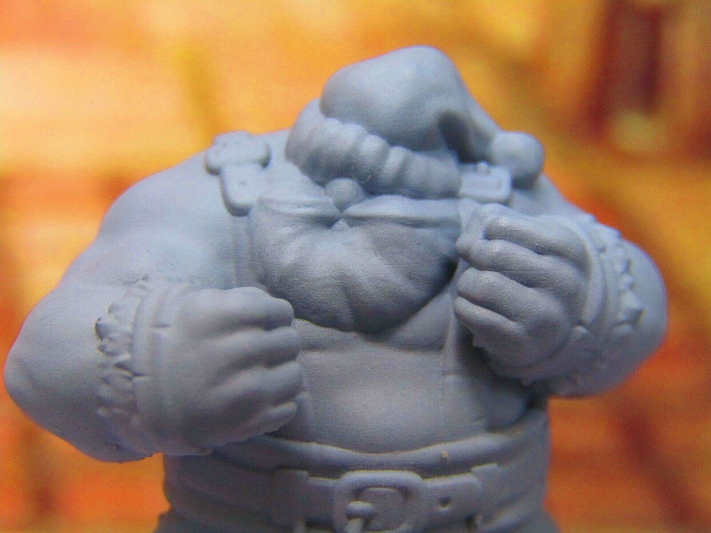 Dwarven Santa Claus Brawler Puncha Claus Mini Miniature Dwarf 3D Printed Model