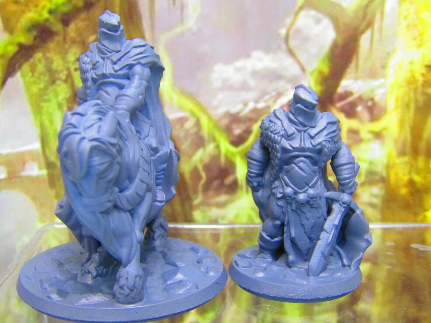 Death Knight Pair Mini Miniature Figure 3D Printed Model 28/32mm Scale Fantasy