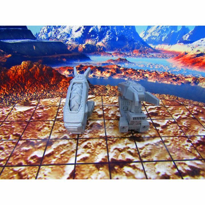 Pair of Single Wheel Bikes ATV Vehicles Terrain Scenery Miniature 3D Printed