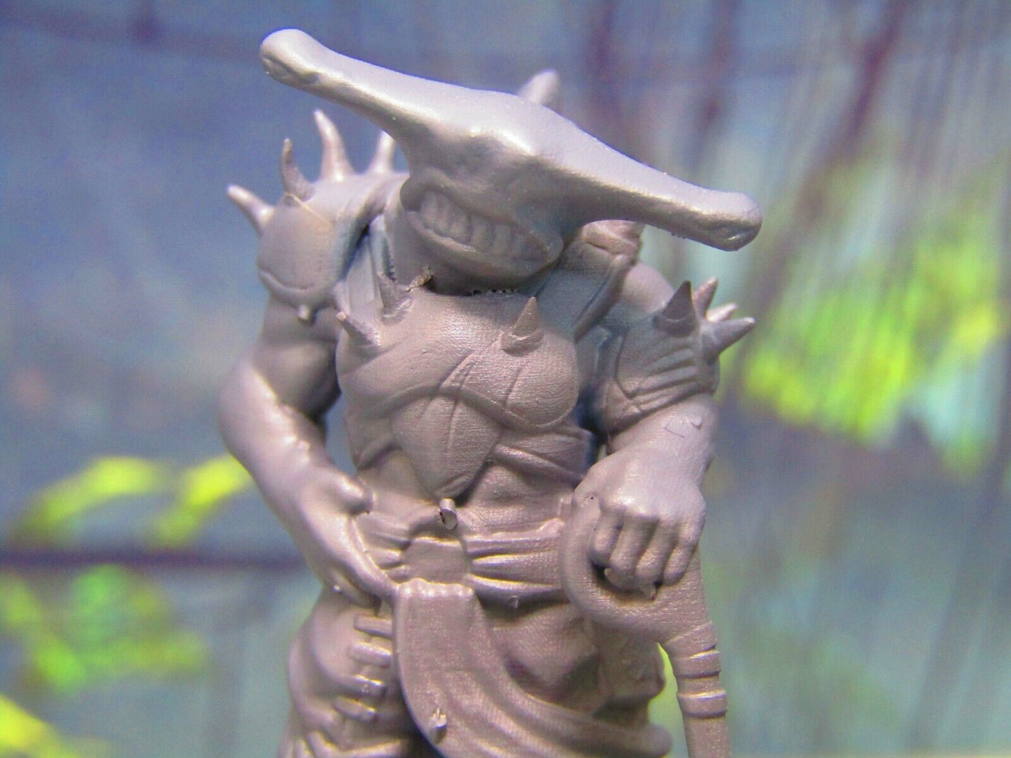 Sharkman Hammerhead Pirate w/ Hook Sword Mini Miniature Figure 3D Printed Model