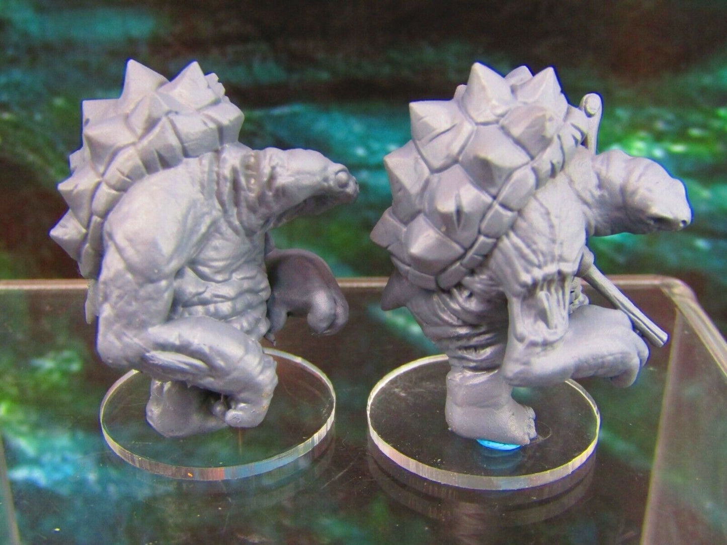 Zombie Tortle Turtle Race Pair Mini Miniature Figure Character 3D Printed Model