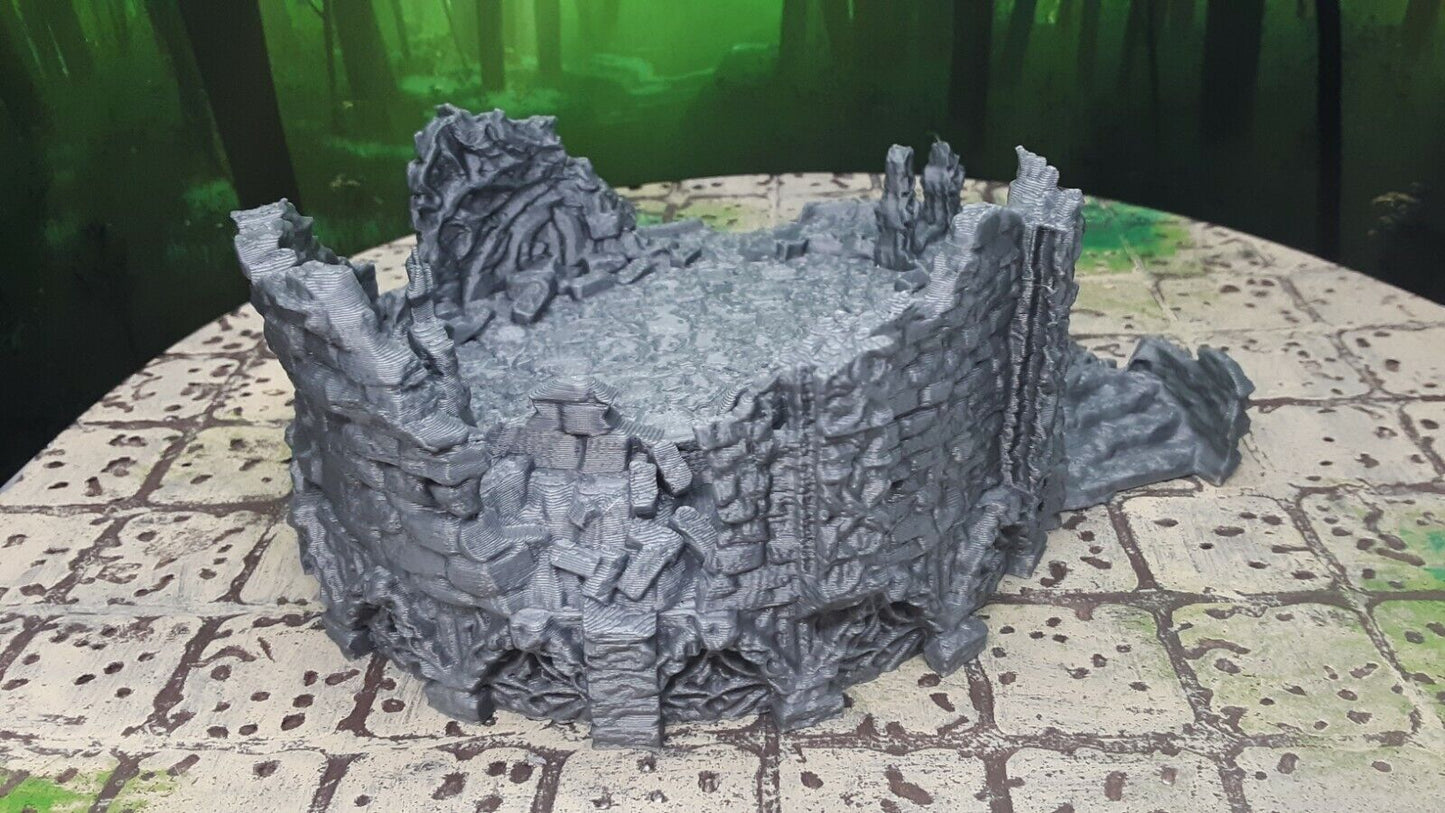 Shrine Building Ruins Scatter Terrain Scenery 28mm Dungeons & Dragons 3D Printed
