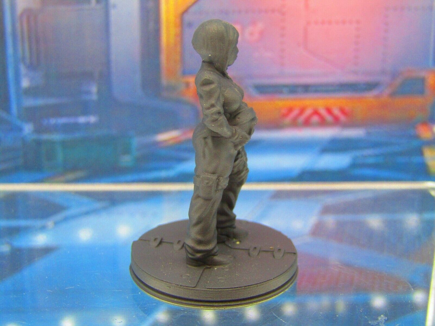 Alien Spaceship Female Fighter Pilot Mini Miniature Figure 3D Printed Model