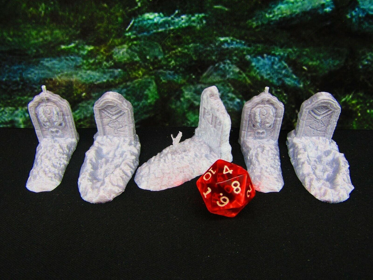 5pc Disturbed Graves Graveyard / Cemetery Scatter Terrain Scenery Tabletop