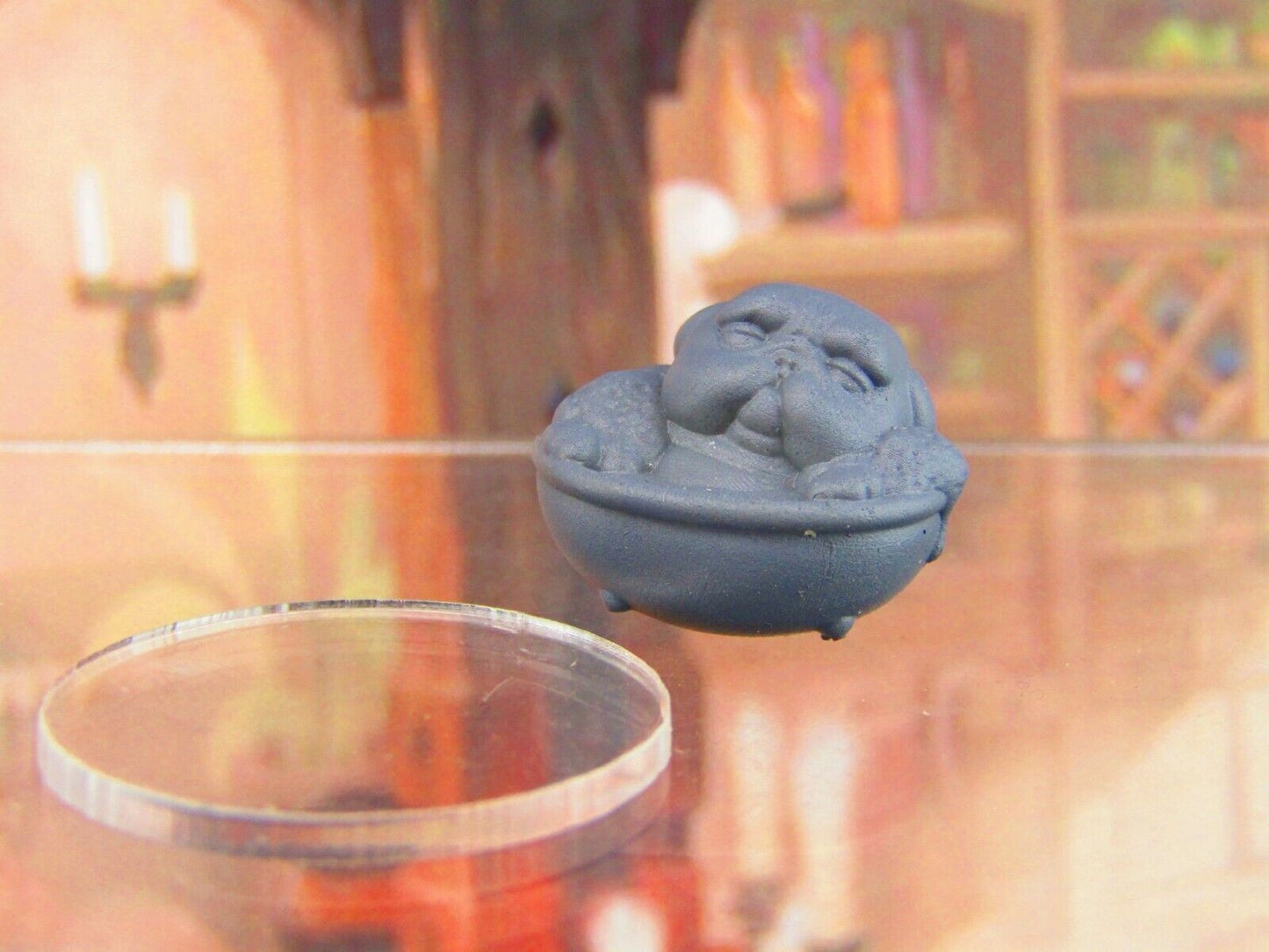 Pug Dog in a Tub Companion Pet Familiar Mini Miniature Figure 3D Printed Model