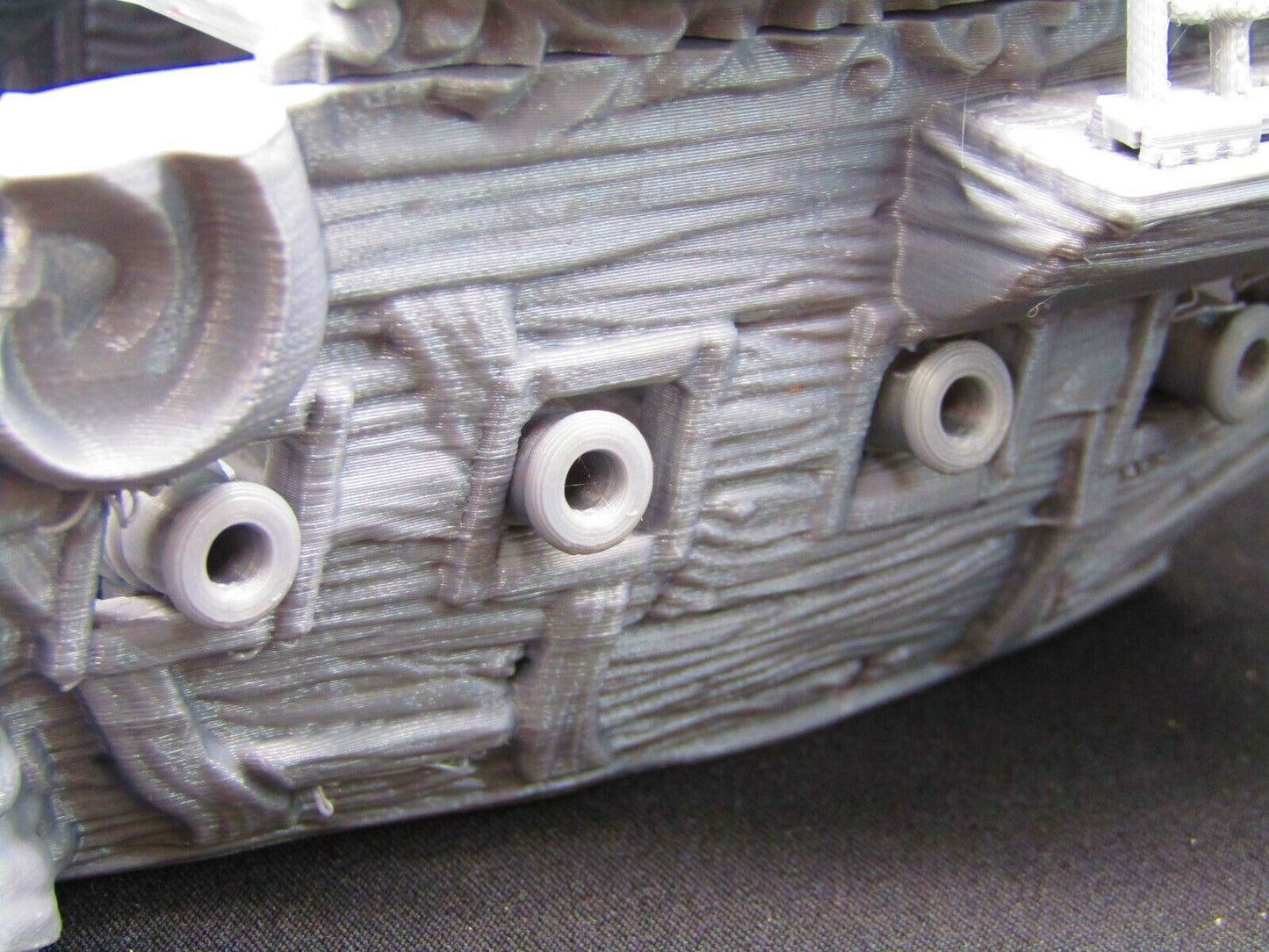 12" Tall Modular Pirate Ship Boat Scatter Terrain Scenery Sea Ocean War Gaming Cannons