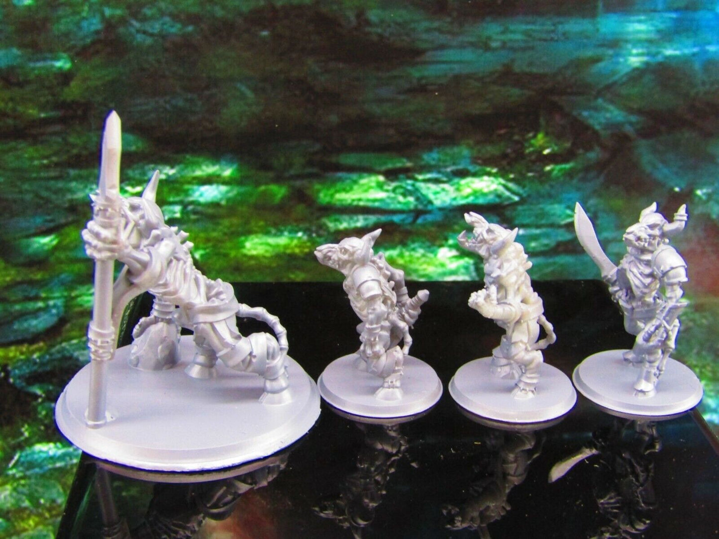 4pc Undead Skeleton Minotaur Set Mini Miniature Model Character Figure