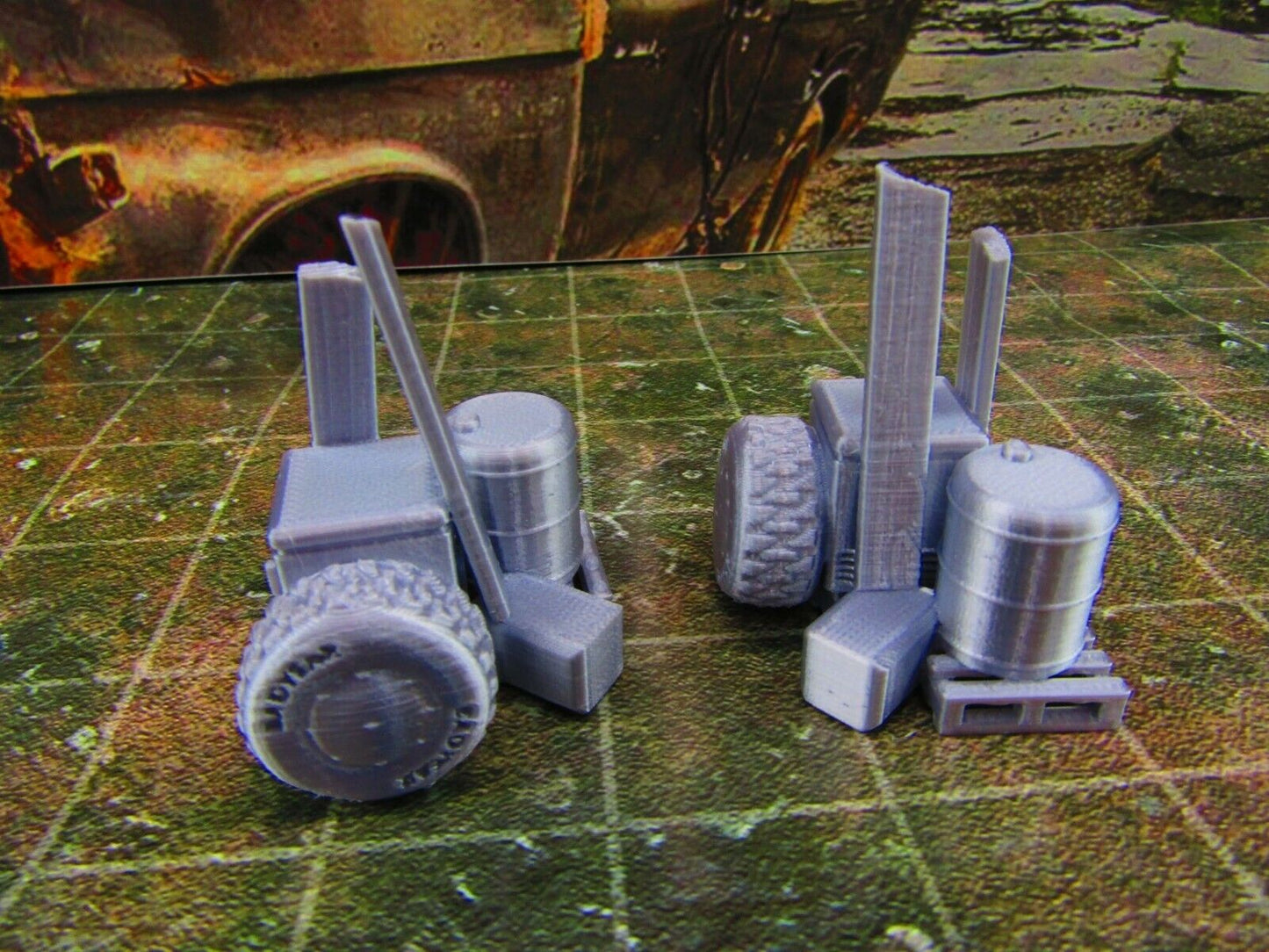 2pc Junk Street Rubble D Scatter Terrain Scenery Wasteland Apocalypse Dystopian