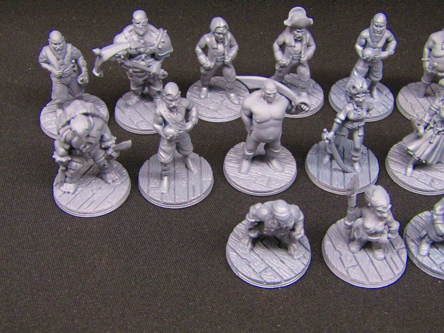 27pc Pirate Set Mini Miniature Figure 3D Printed Model 28/32mm Scale Fantasy RPG